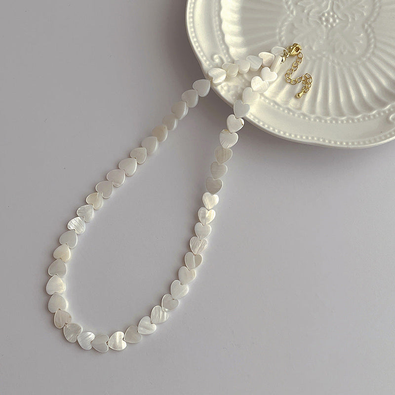 Natural Shell Love Heart Necklace