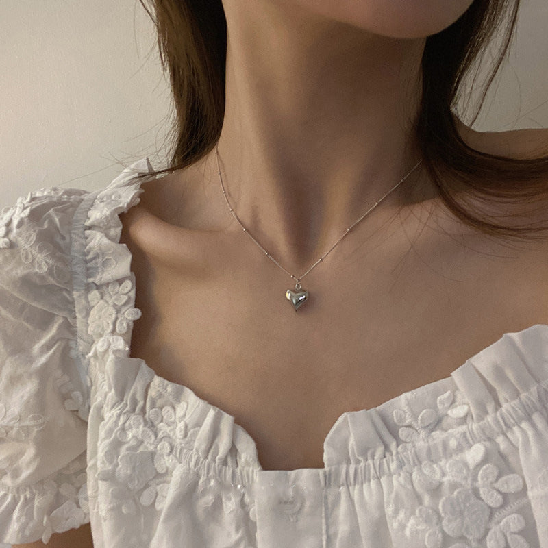 Women Heart Pendant Clavicle Chain Necklaces