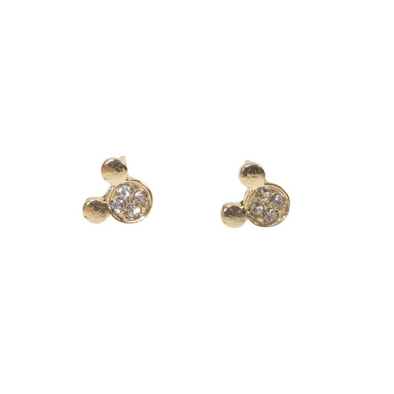 Rhinestone Bear Earring