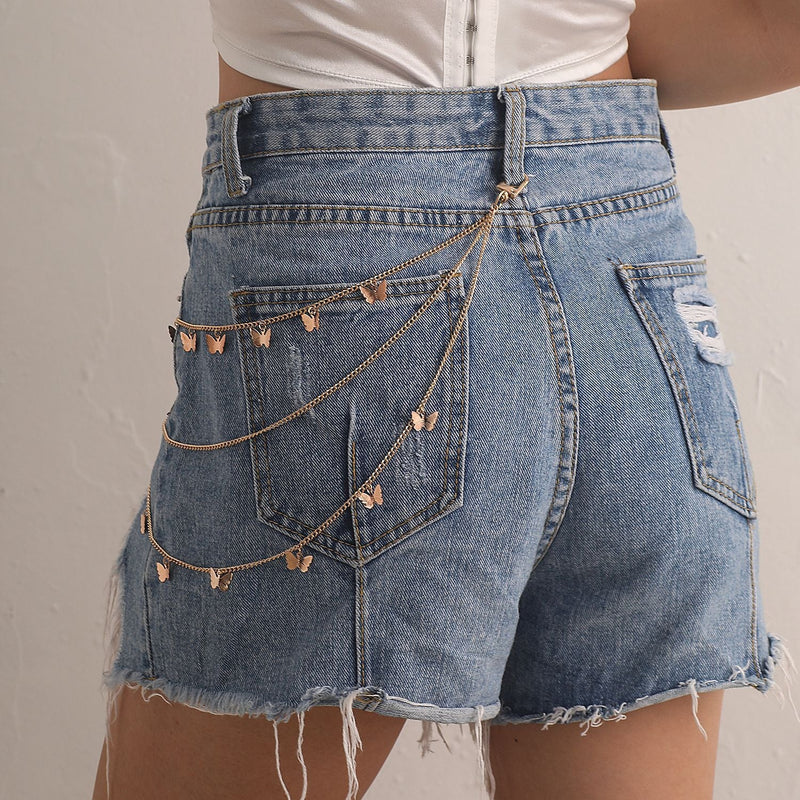 Punk Street Butterfly Belt Waist Chain