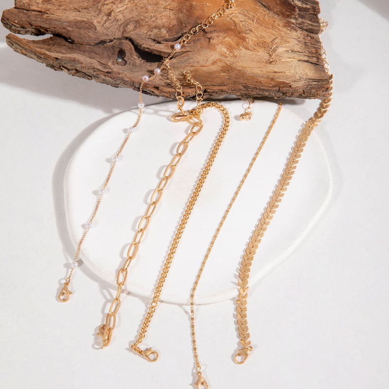 Summer Beach Wheat Snake Chain Anklets Jewelry