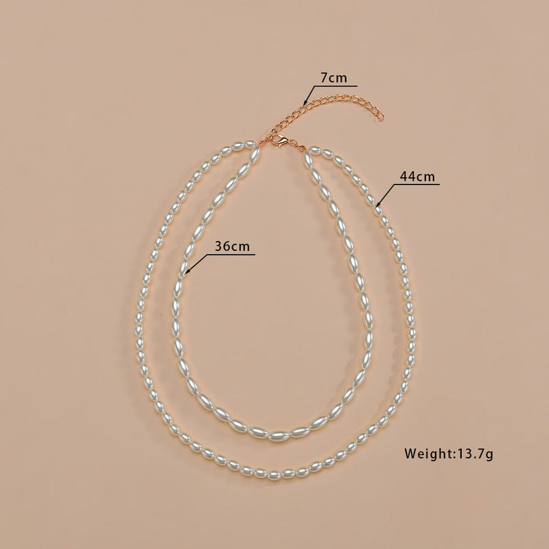 Women Layer Pearl Chain Necklace
