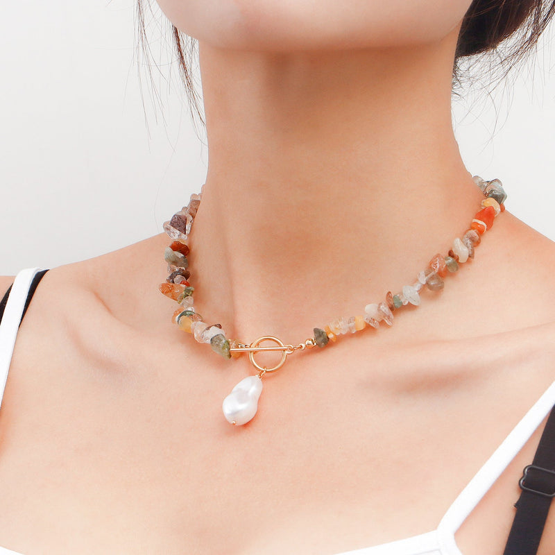 Natural Stone Bead Necklace
