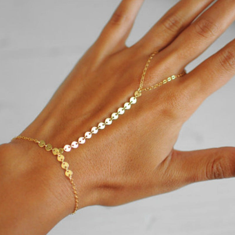 DIsc Chain Ring Hand Chains Bracelet