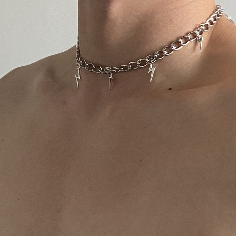 Punk Lightning Chokers Necklace