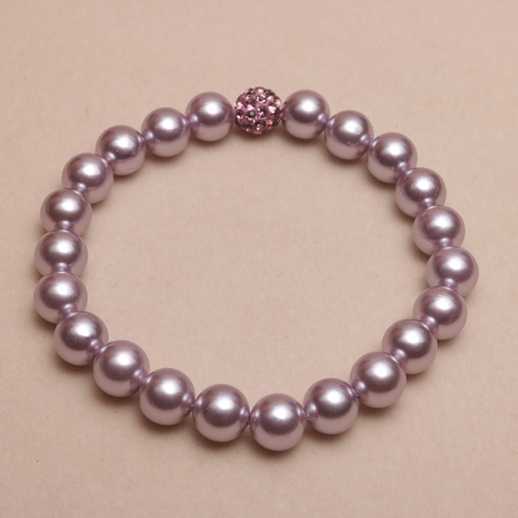 Elastic Beaded Shell Pearl Bracelet
