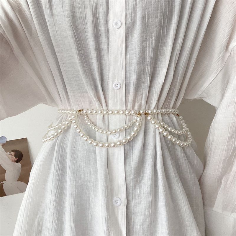 Waist Chain Multi-Layer Pearl Tassel