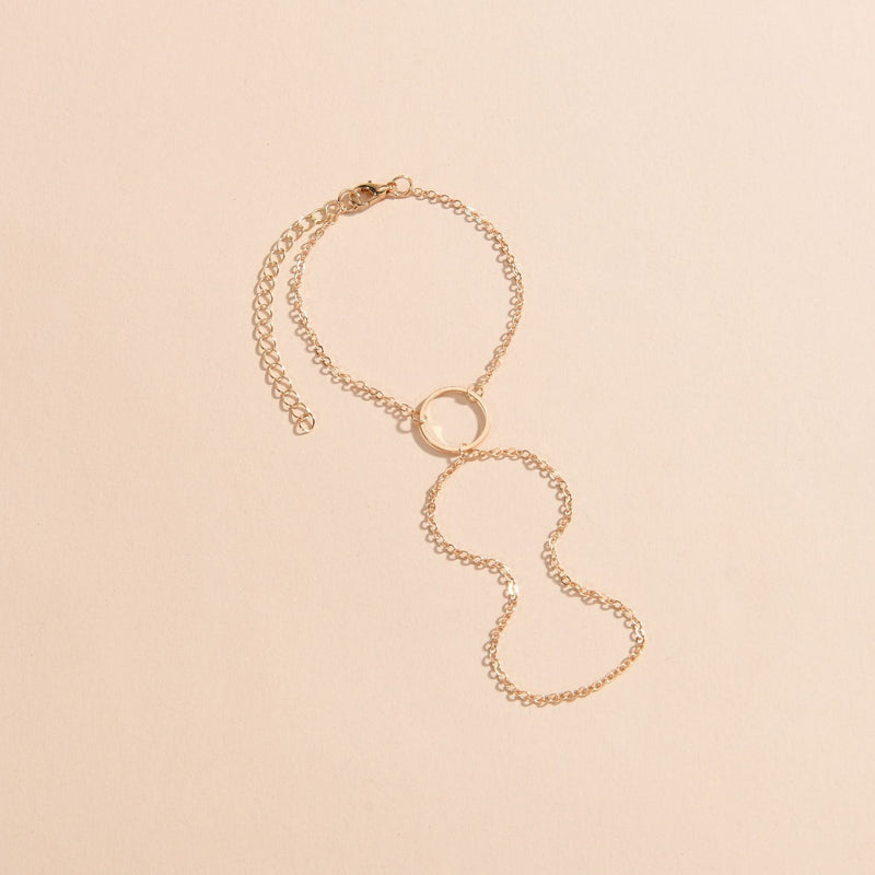 Round Classic Circle Cutout Chain Bracelet