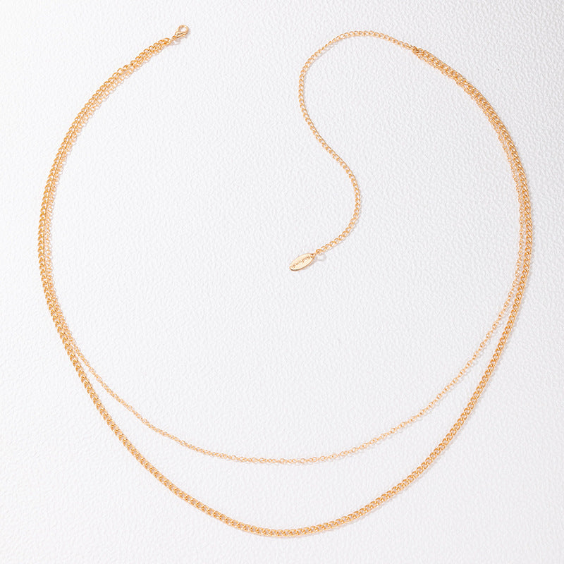 Trendy Sexy Double Layer Chain Necklace