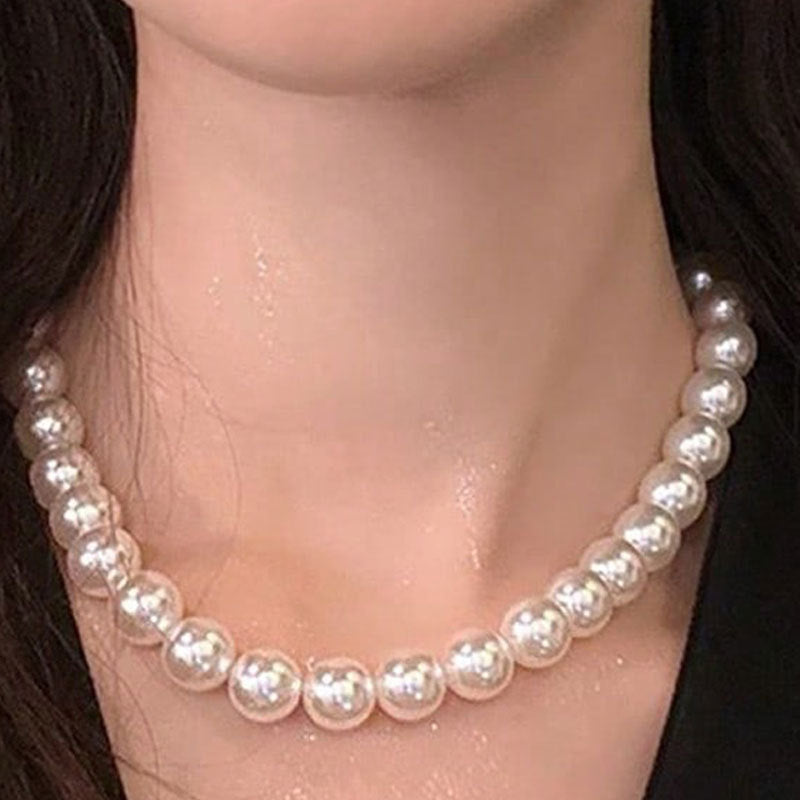 Extended Chain 8mm Pearl Necklace Chain Length 40-45cm