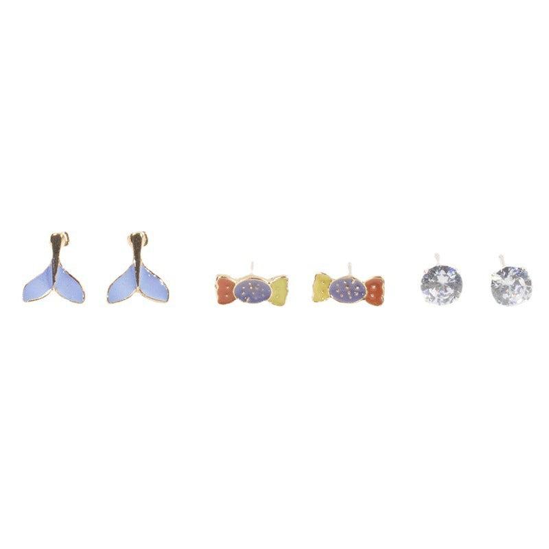 Candy stud earrings set
