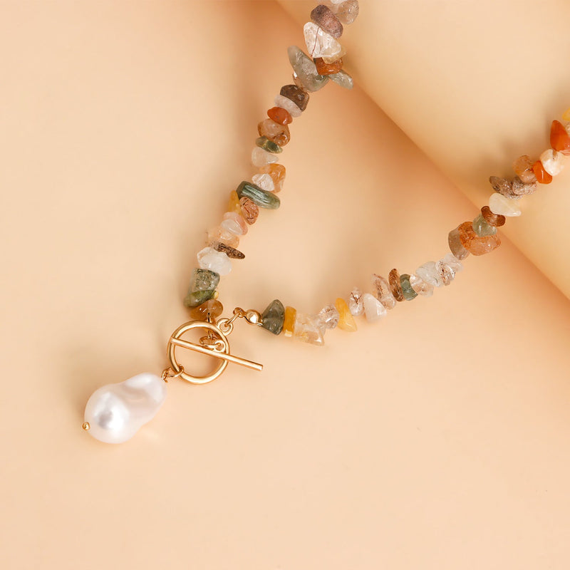 Natural Stone Bead Necklace