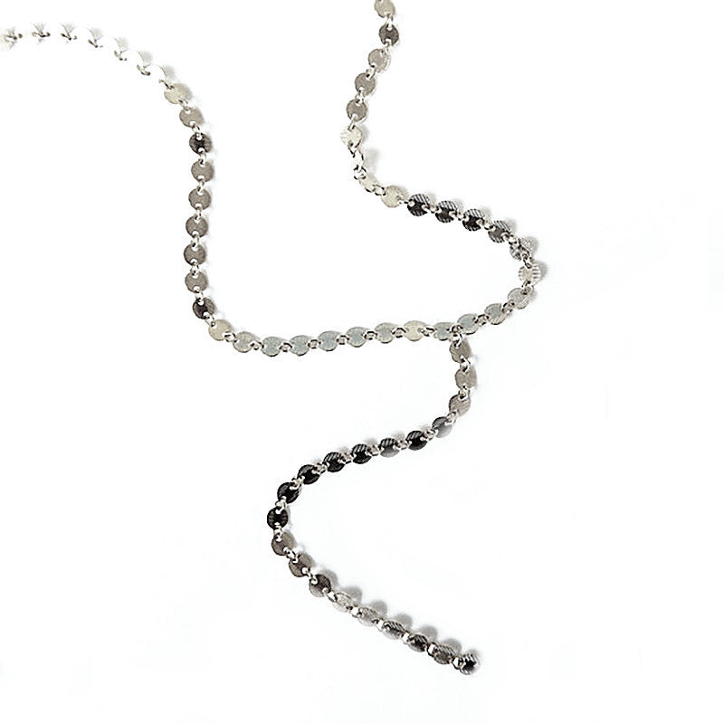 Multilayer Sequins Tassel Pendants Chain Necklace