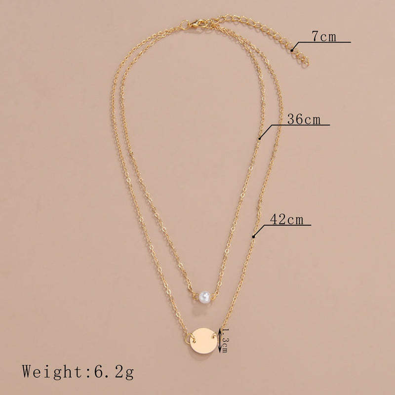 Women Imitation Pearl Chain Necklace