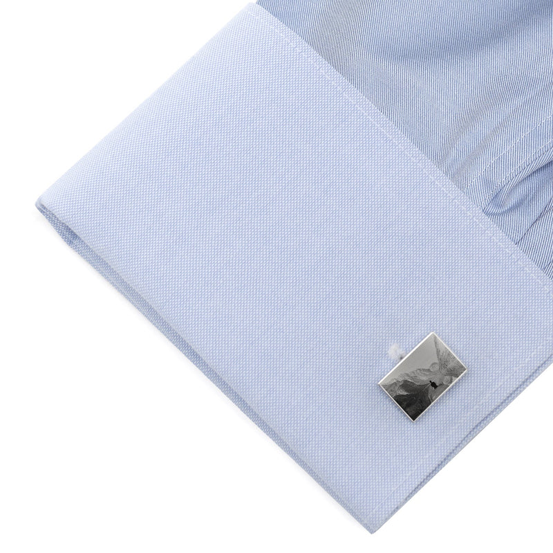 Custom Engraved Block Photo Cufflinks