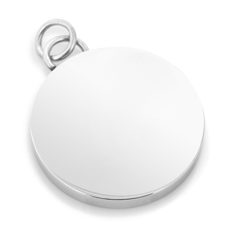 Stainless Steel Engravable Round Infinity Pendant