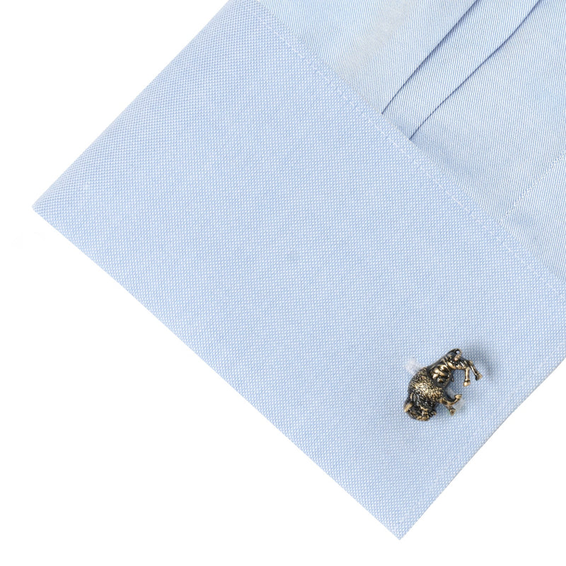 Antique Bronze Bison Cufflinks