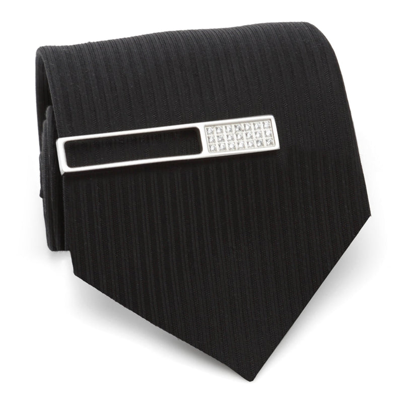 Die Cut Crystal Stainless Steel Tie Clip