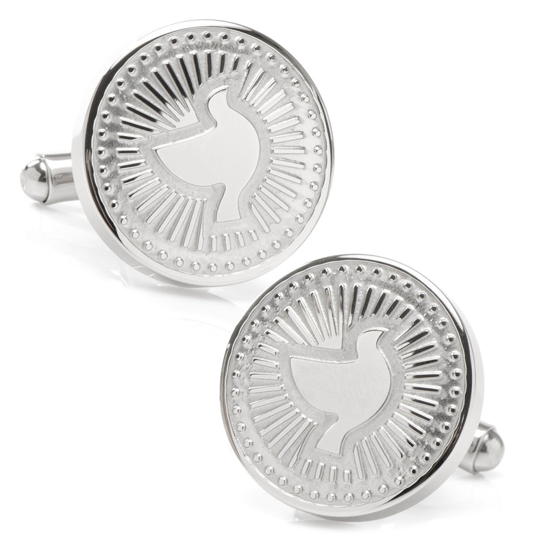 Silver Dove Radial Cufflinks