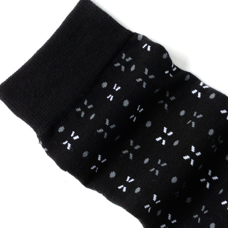 Dot Patterned Black Men's Socks