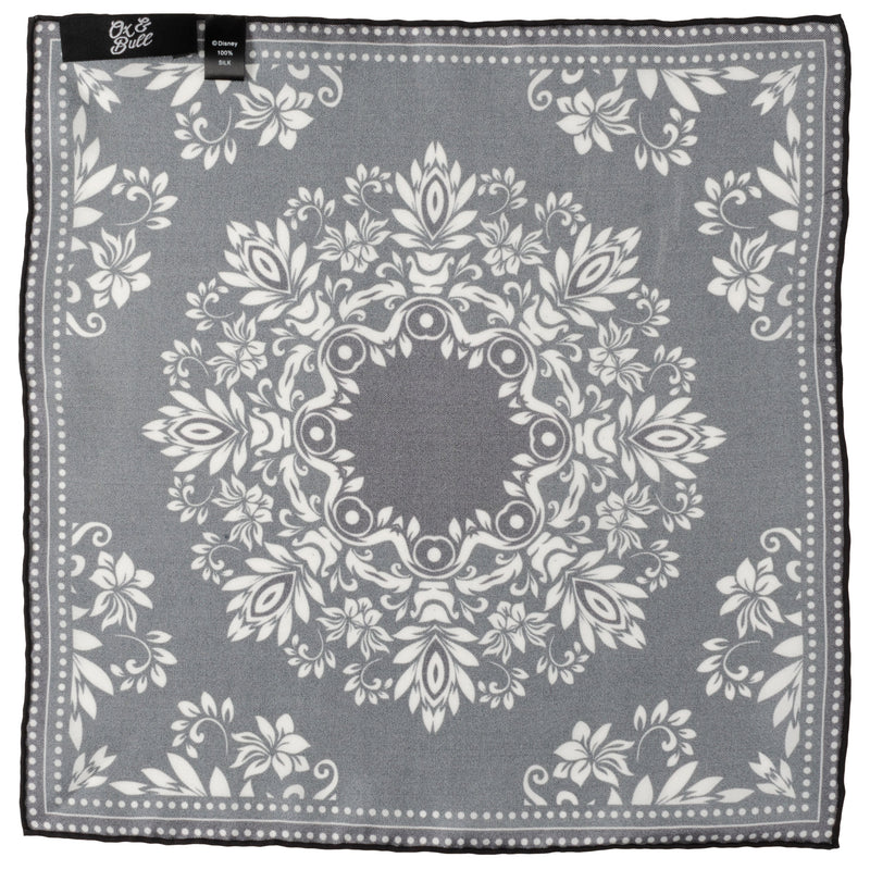 Black/White Men's Silk Pocket Square