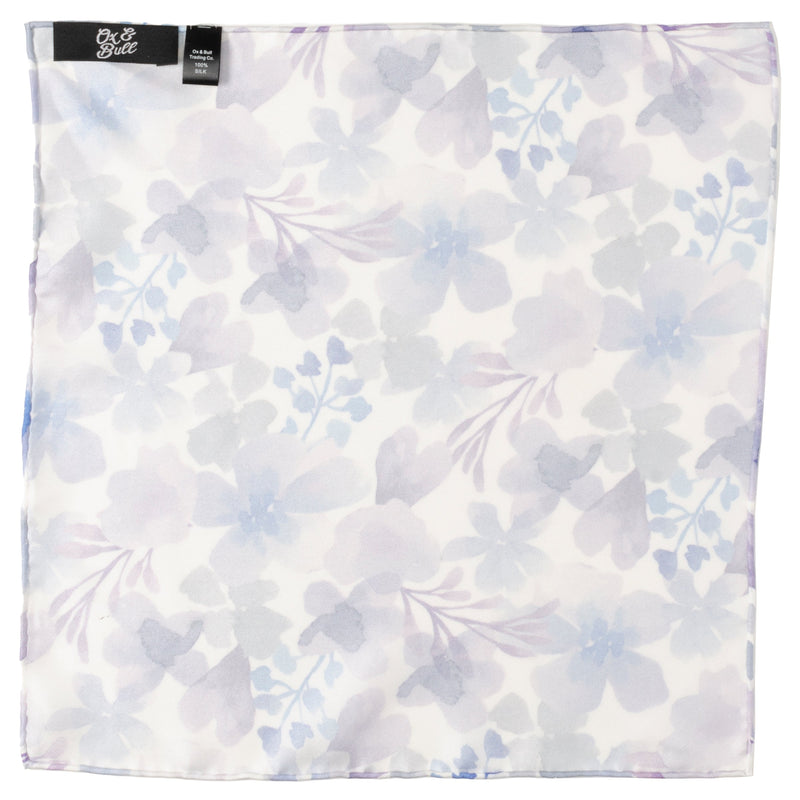Watercolor Lavender Mix Men's Silk Pocket Square