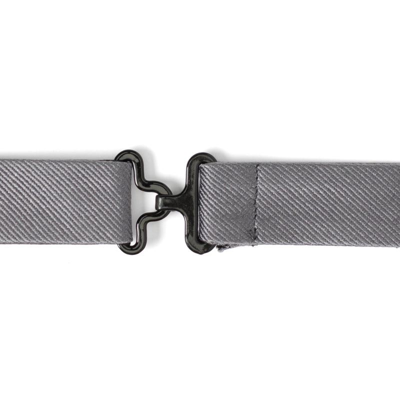 Gray Silk Bow Pre-Tie