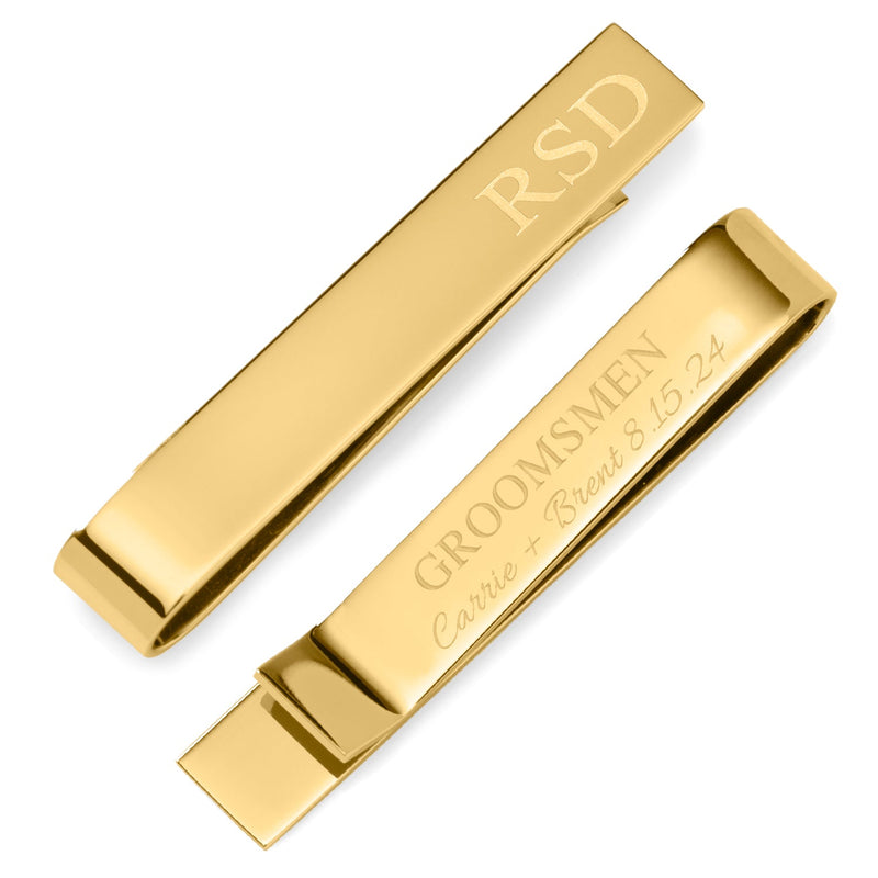 Wedding Party Gold Engravable Tie Bar