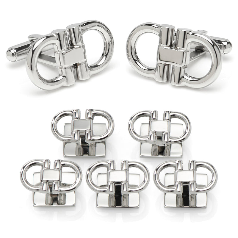 Horse Bit Stainless Steel 5-Stud Set