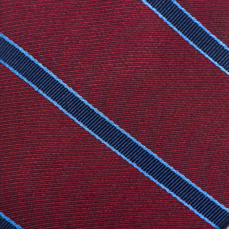 The Phillip Tie (Burgundy Stripe Men's Tie)