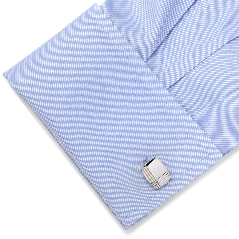 Stainless Steel Tartan Plaid 5-Stud Set