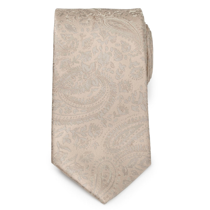 Champagne Paisley Men's Tie