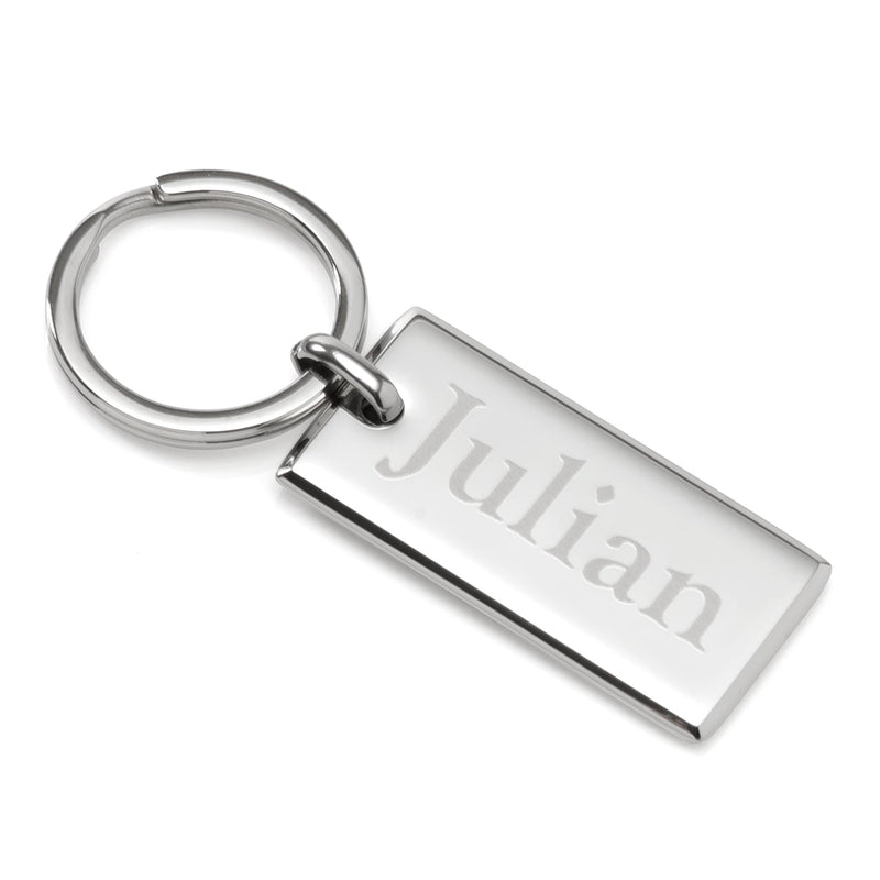 Rectangle Engravable Stainless Steel Key Chain