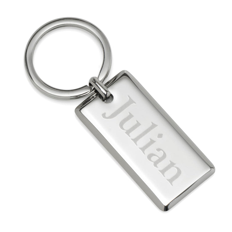 Rectangle Engravable Stainless Steel Key Chain