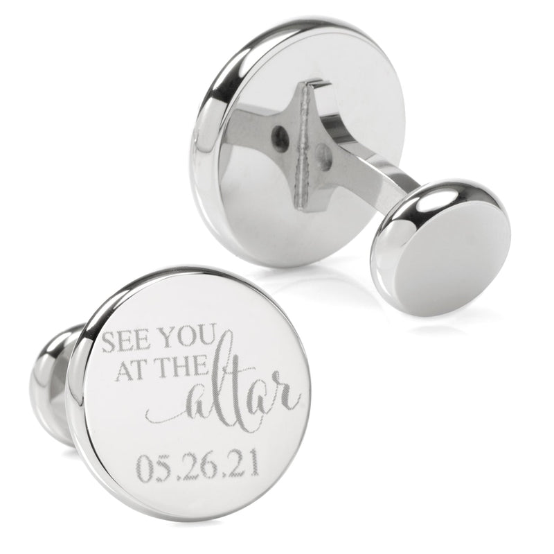 See You at the Altar Custom Photo Cufflinks