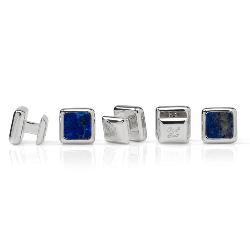 Sterling Silver and Lapis JFK Presidential Studs