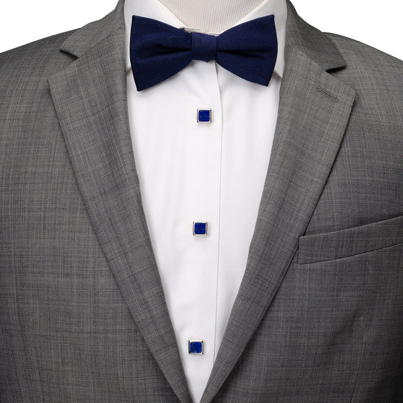 Sterling Silver and Lapis JFK Presidential 5-Stud Set