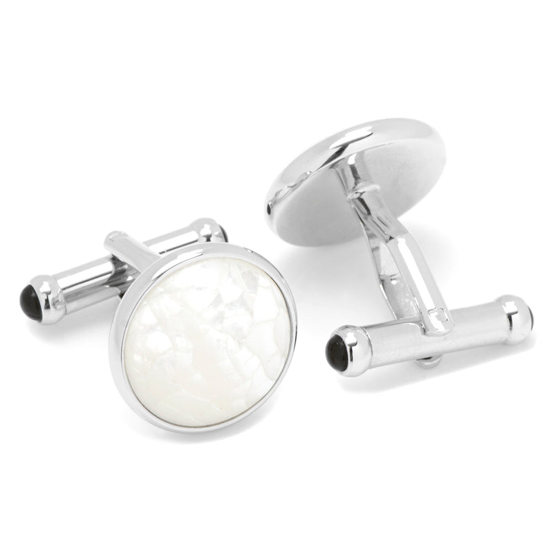 Sterling Mosaic Mother of Pearl Cufflinks