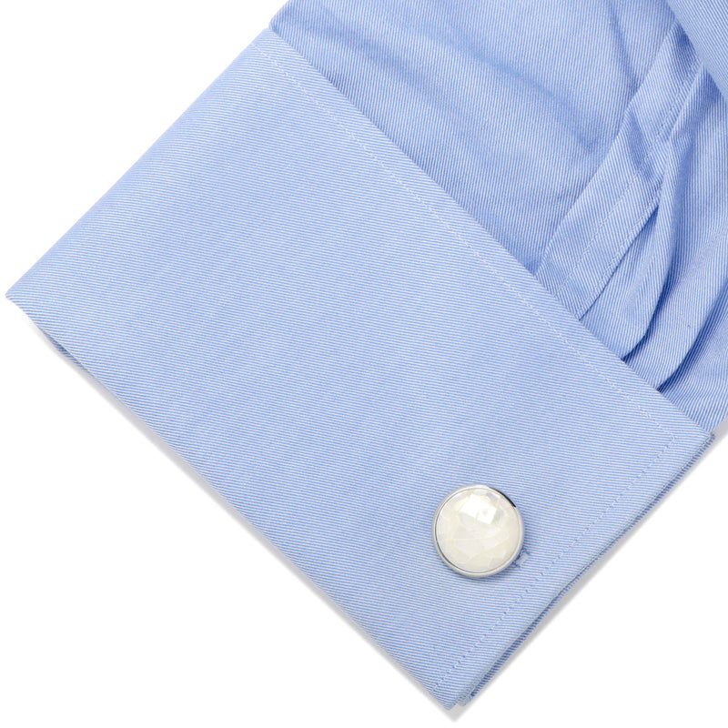 Sterling Mosaic Mother of Pearl Cufflinks