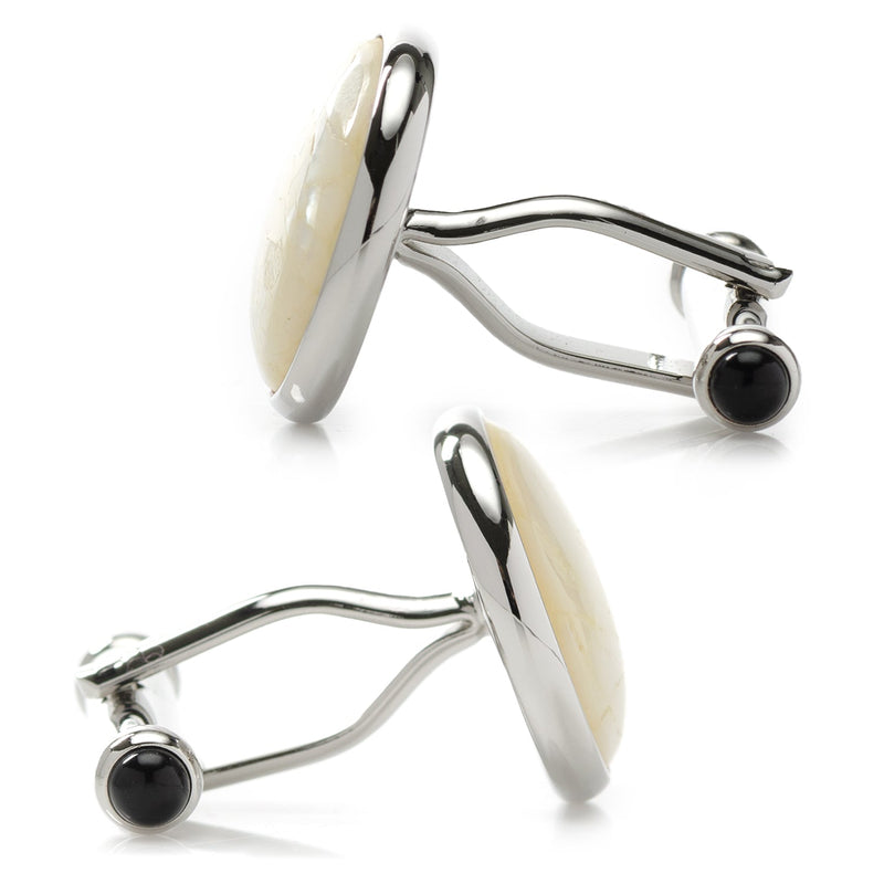 Sterling Mosaic Mother of Pearl Cufflinks