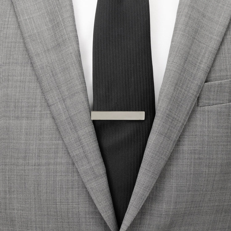 Stainless Steel Gunmetal Engravable Tie Clip