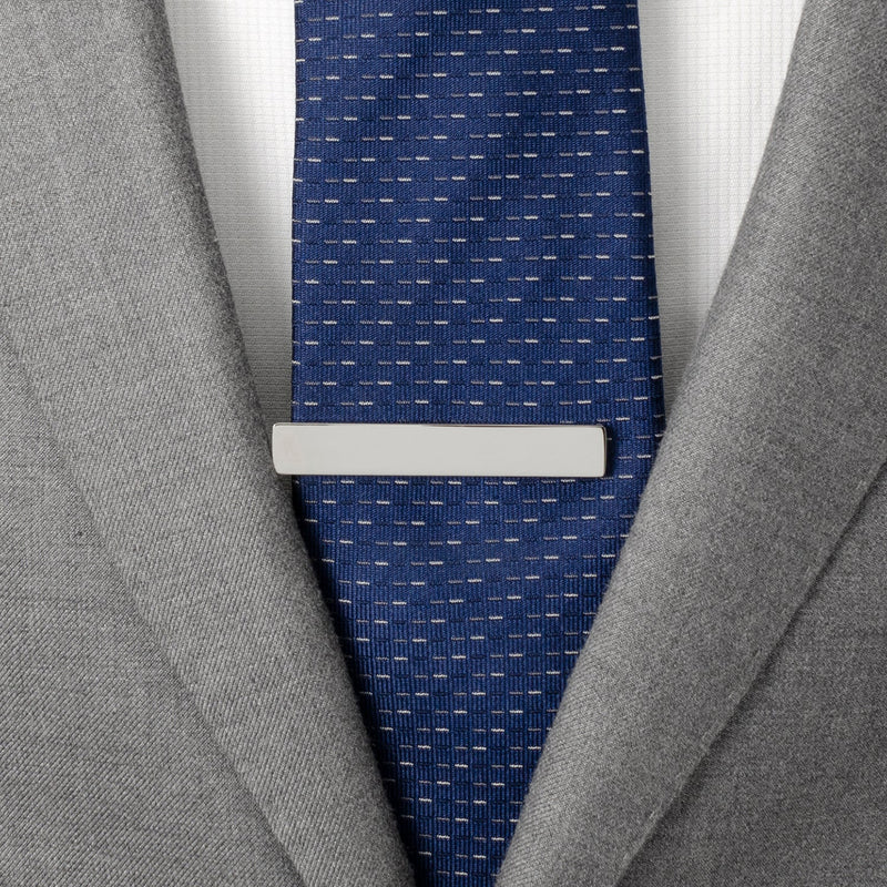 Silver Stainless Steel Engravable Tie Clip