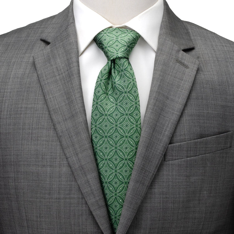 Watercress Green Tiled Men's Tie