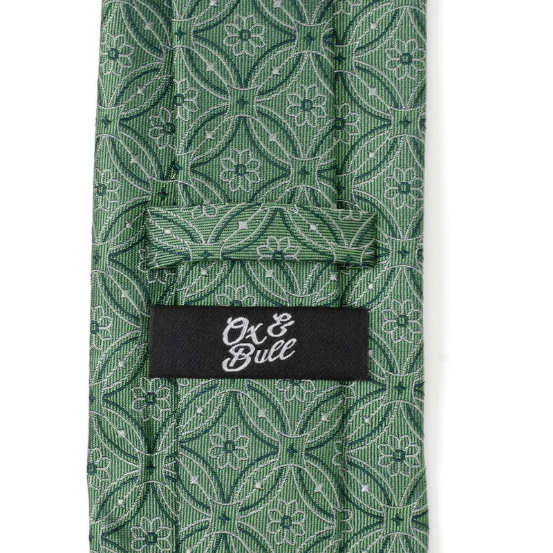 Watercress Green Tiled Men's Tie