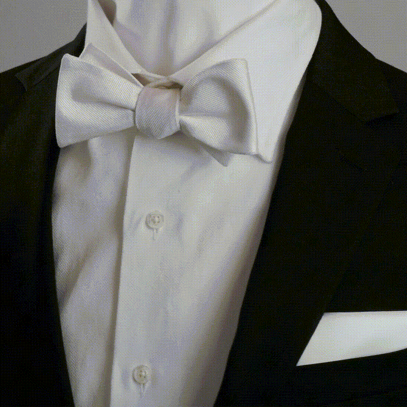 White Silk Pocket Square
