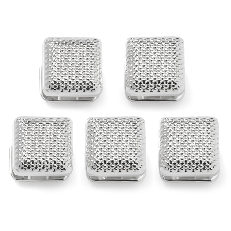 Silver Textured Square Studs