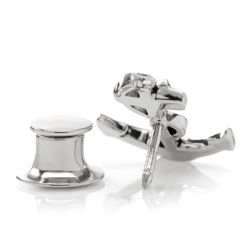 Anchor Sterling Silver 3D Lapel Pin