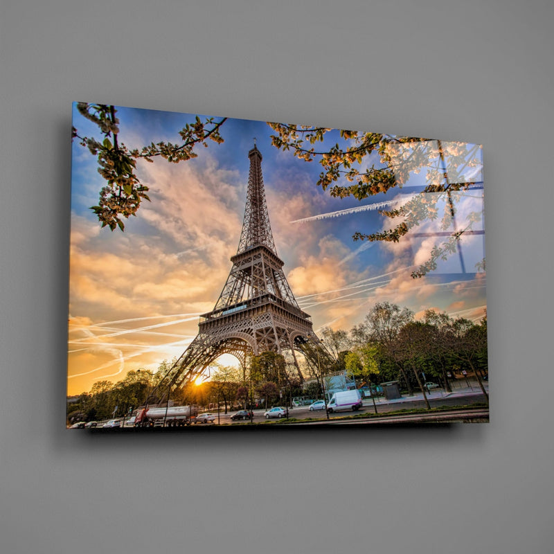 Eiffel Tower Glass Wall Art