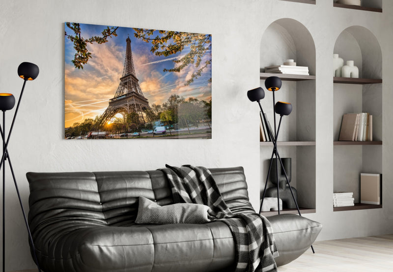 Eiffel Tower Glass Wall Art