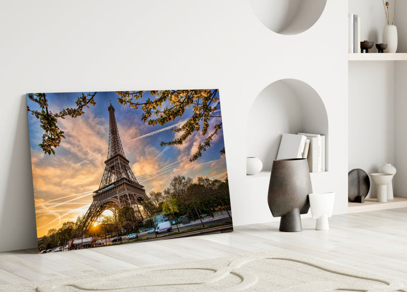 Eiffel Tower Glass Wall Art